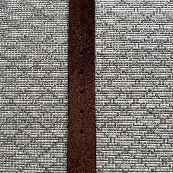 rag & bone Brown Suede Belt with Gold Buckle - Picture 6 of 7